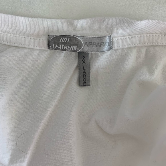 Hot Leather White Long Sleeve Asphalt Angle Gray Graphic Shirt Size 2XL - Picture 14 of 16